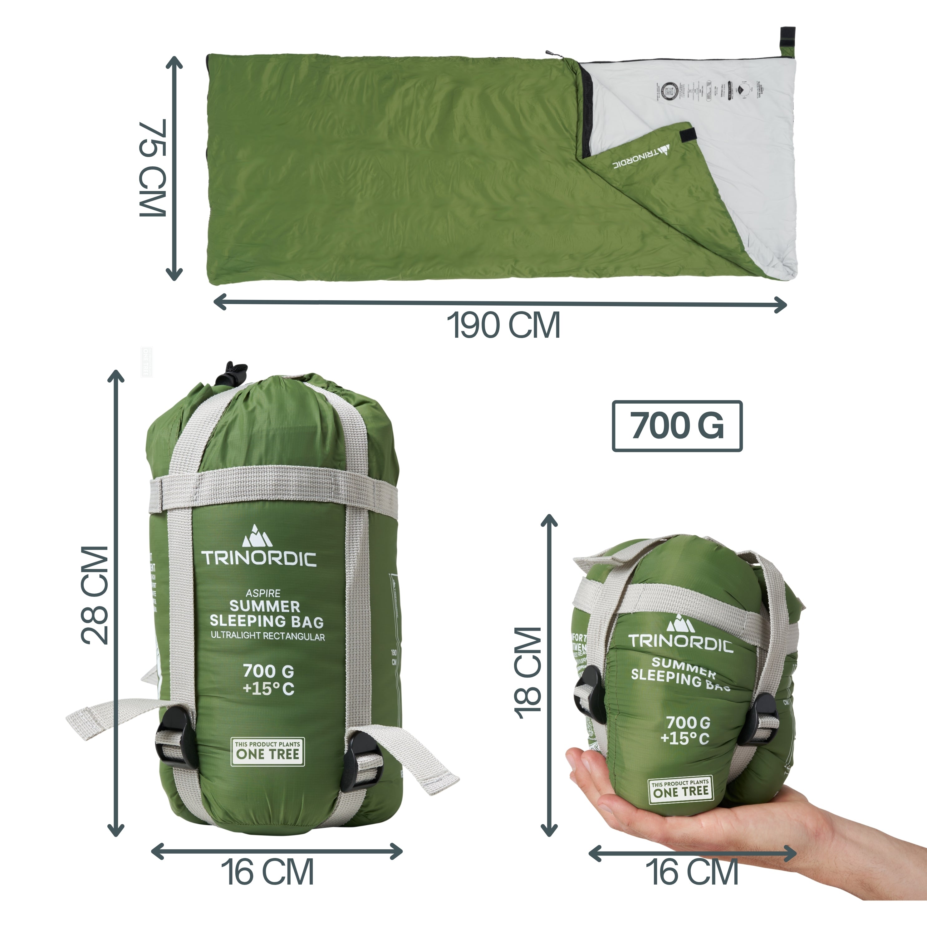 The Lightweight Summer kit- 1350g - Sleeping pad, Sleeping bag, Camping pillow - Save 15%